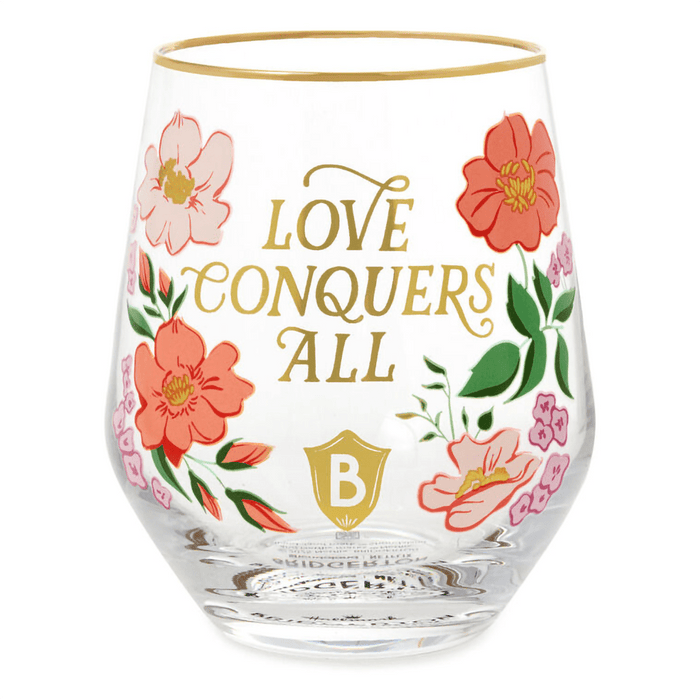 Hallmark : Bridgerton Love Conquers All Stemless Wine Glass - Hallmark : Bridgerton Love Conquers All Stemless Wine Glass