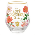 Hallmark : Bridgerton Love Conquers All Stemless Wine Glass - Hallmark : Bridgerton Love Conquers All Stemless Wine Glass