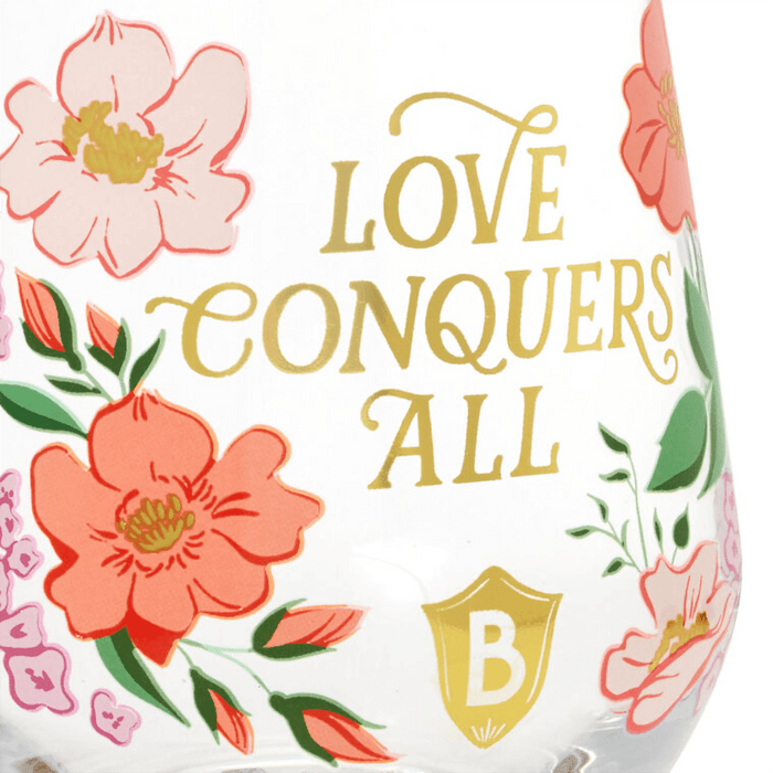 Hallmark : Bridgerton Love Conquers All Stemless Wine Glass - Hallmark : Bridgerton Love Conquers All Stemless Wine Glass