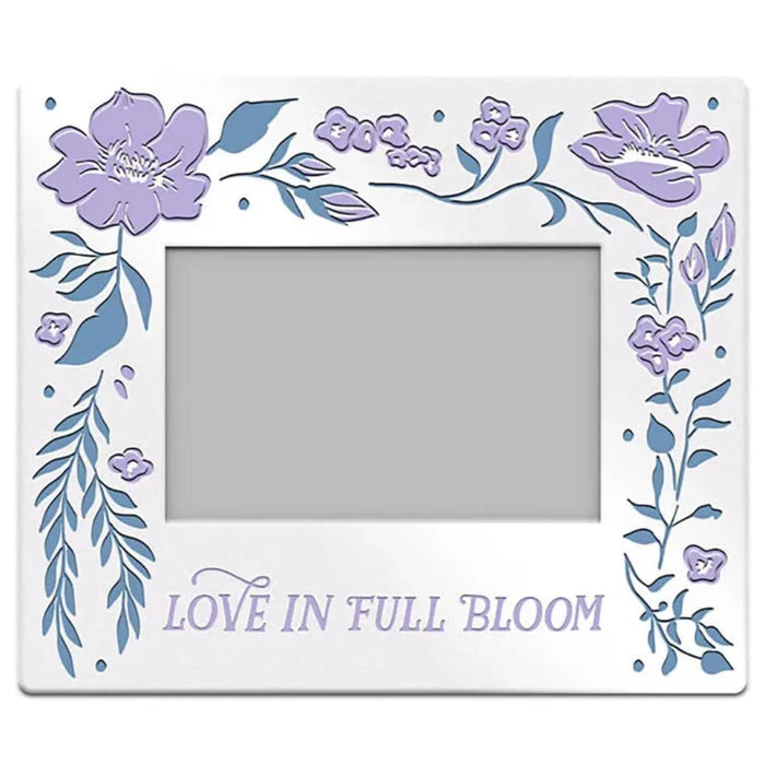 purple and white Frame inspired by the acclaimed Netflix show  Bridgerton "Love in Full Bloom "Ceramic Picture Frame