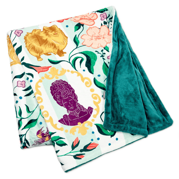 Hallmark : Bridgerton Ton Silhouettes on Floral Blanket, 50x60 - Hallmark : Bridgerton Ton Silhouettes on Floral Blanket, 50x60