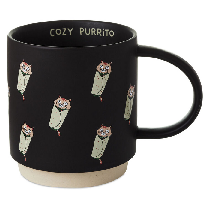 Hallmark : Cat Burrito Funny Mug, 16 oz.