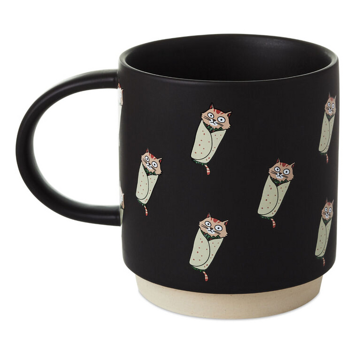 Hallmark : Cat Burrito Funny Mug, 16 oz.