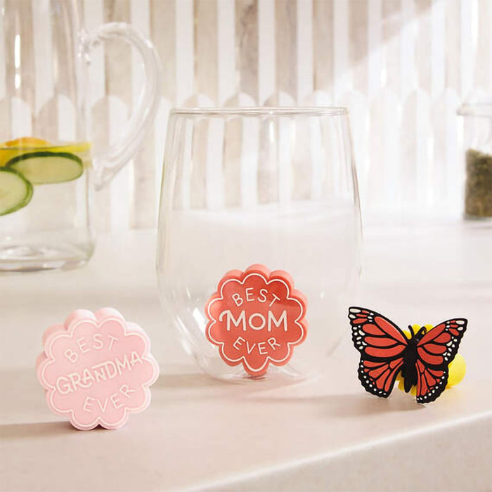 Hallmark : Charmers Best Grandma Ever Pink Silicone Charm - Hallmark : Charmers Best Grandma Ever Pink Silicone Charm