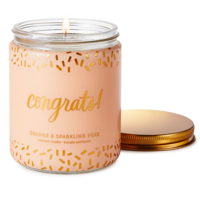 Hallmark : Congrats! Scented Single-Wick Jar Candle, 7 oz.