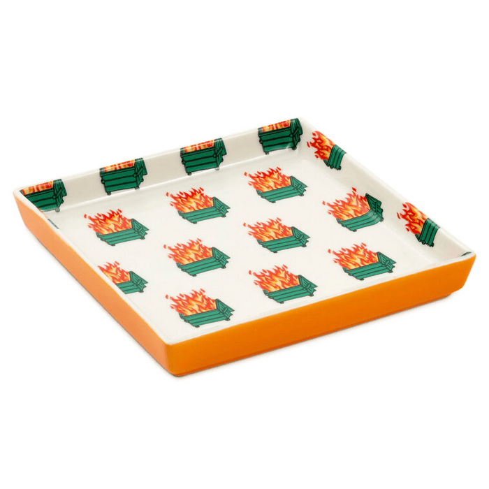 Hallmark : Dumpster Fire Funny Trinket Tray - Hallmark : Dumpster Fire Funny Trinket Tray