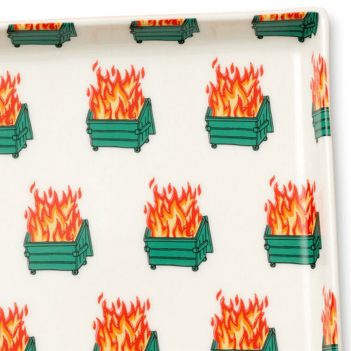 Hallmark : Dumpster Fire Funny Trinket Tray - Hallmark : Dumpster Fire Funny Trinket Tray
