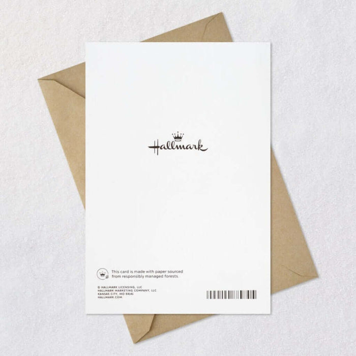 Hallmark card with brown envelope on a light gray background