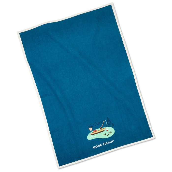 Hallmark : Gone Fishing Tea Towel, 18x26
