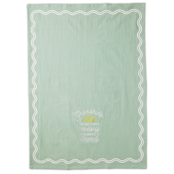 Hallmark : Grandkids Messy and Loved Tea Towel, 18x26