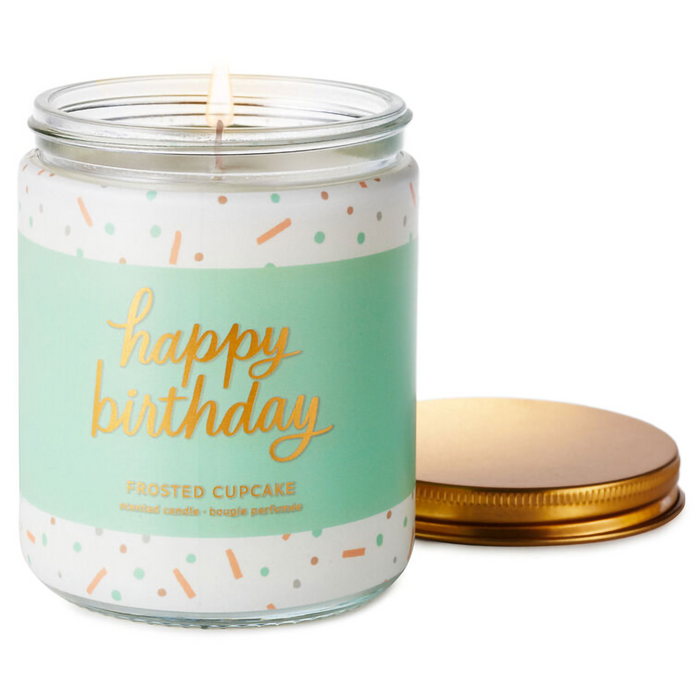 Hallmark : Happy Birthday Scented Single-Wick Jar Candle, 7 oz.