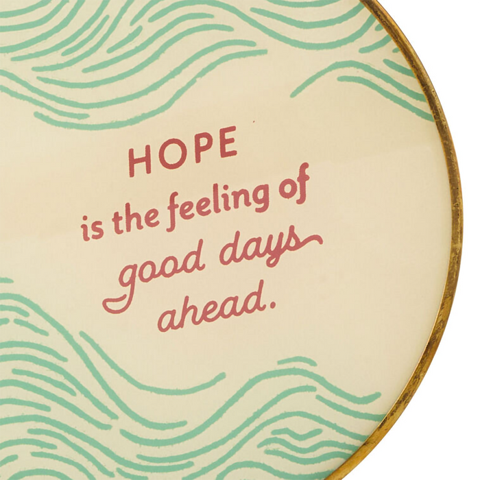 Hallmark : Hope Quote Hanging Glass Sentiment