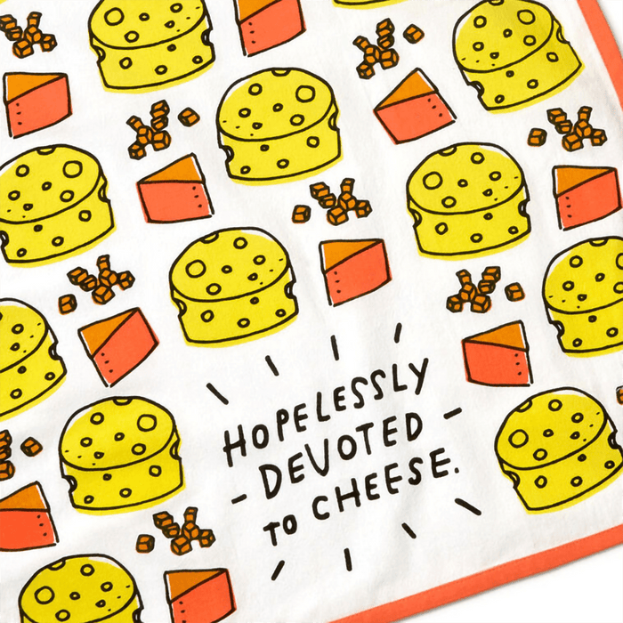 Hallmark : Hopelessly Devoted to Cheese Funny Tea Towel, 18x26 - Hallmark : Hopelessly Devoted to Cheese Funny Tea Towel, 18x26