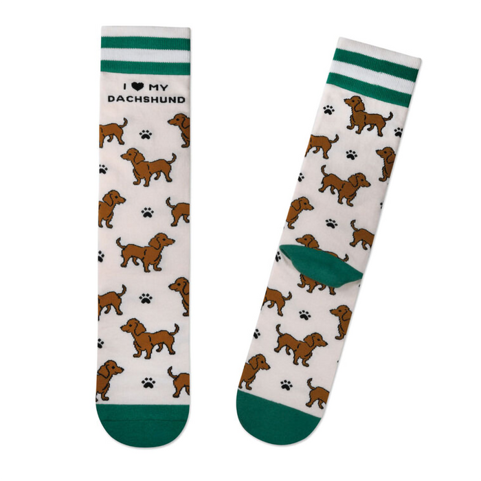 Hallmark : I Love My Dachshund Crew Socks