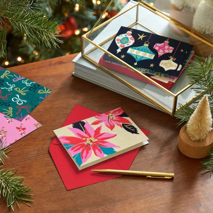 Hallmark : Lacey Chabert Collection Nostalgic Holidays Assorted Blank Boxed Christmas Cards, Pack of 24