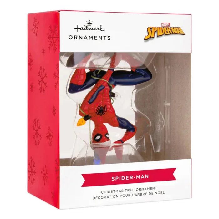 Spider-Man Christmas ornament in a Hallmark packaging