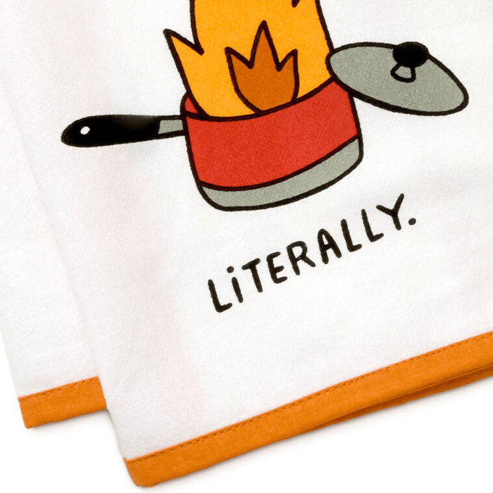 Hallmark : My Cooking Is Fire Funny Tea Towel, 18x26 - Hallmark : My Cooking Is Fire Funny Tea Towel, 18x26 - Hallmark : My Cooking Is Fire Funny Tea Towel, 18x26