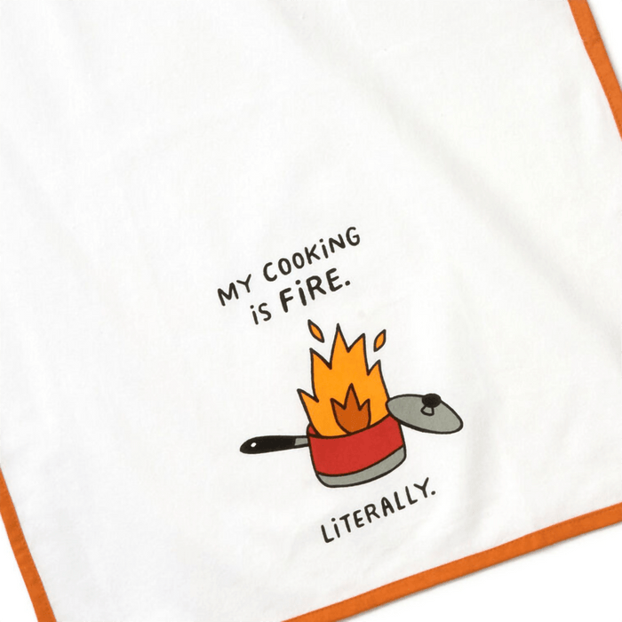 Hallmark : My Cooking Is Fire Funny Tea Towel, 18x26 - Hallmark : My Cooking Is Fire Funny Tea Towel, 18x26 - Hallmark : My Cooking Is Fire Funny Tea Towel, 18x26