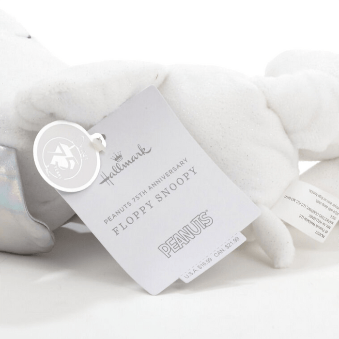 Hallmark : Peanuts® 75th Anniversary Floppy Snoopy Plush, 11" - Hallmark : Peanuts® 75th Anniversary Floppy Snoopy Plush, 11"