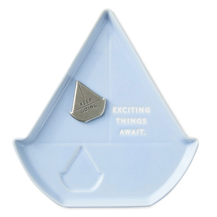 Hallmark : Sailboat-Shaped Trinket Dish With Token