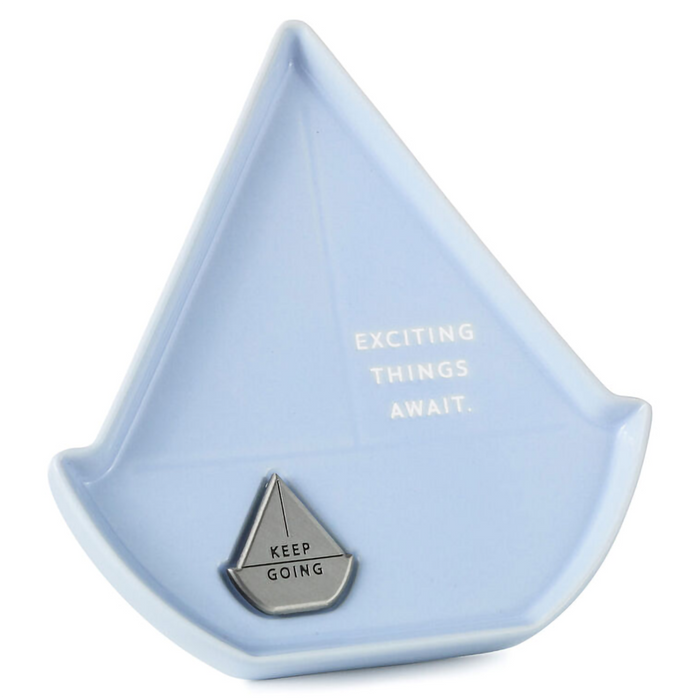 Hallmark : Sailboat-Shaped Trinket Dish With Token