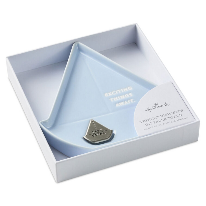 Hallmark : Sailboat-Shaped Trinket Dish With Token