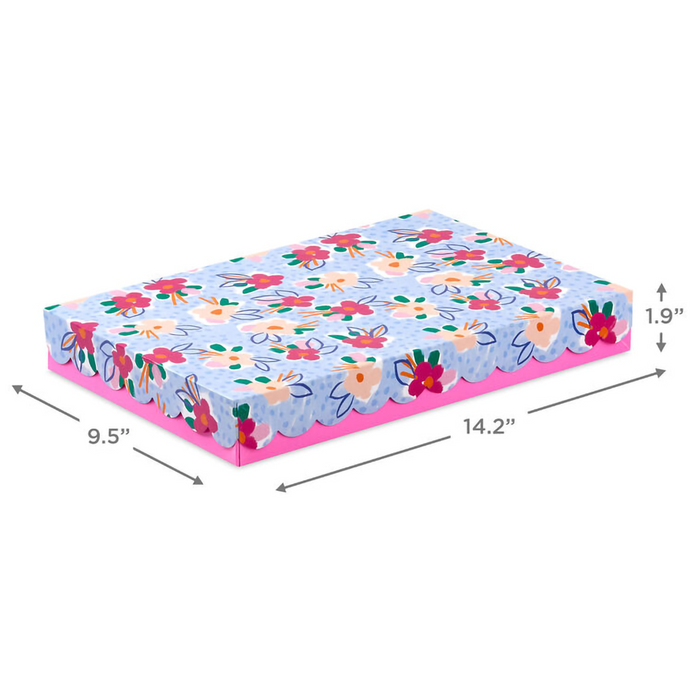 Hallmark : Scalloped Designs on Pink 3-Pack Assorted Medium Gift Box Bundle