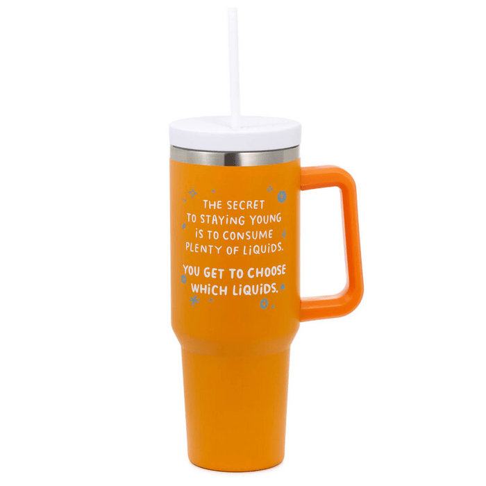 Hallmark : Secret to Staying Young Insulated Travel Cup With Handle, 42 oz. - Hallmark : Secret to Staying Young Insulated Travel Cup With Handle, 42 oz.