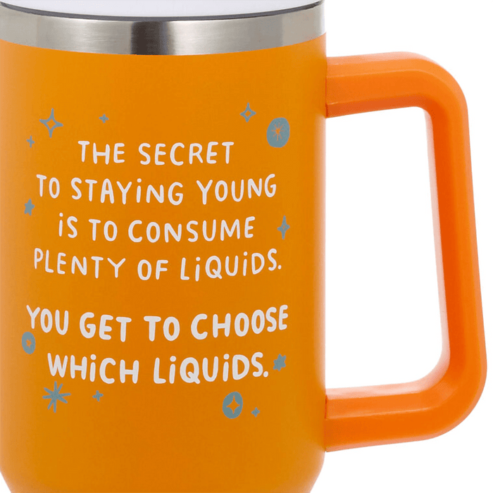 Hallmark : Secret to Staying Young Insulated Travel Cup With Handle, 42 oz. - Hallmark : Secret to Staying Young Insulated Travel Cup With Handle, 42 oz.