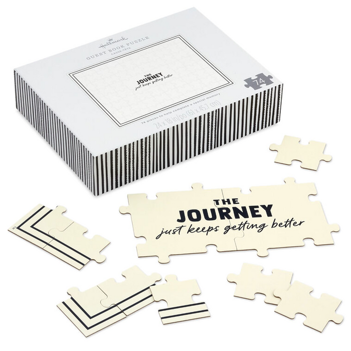 Guest book with puzzle