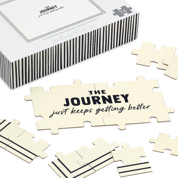 Guest book puzzle pieces message The Journey just keeps getting better