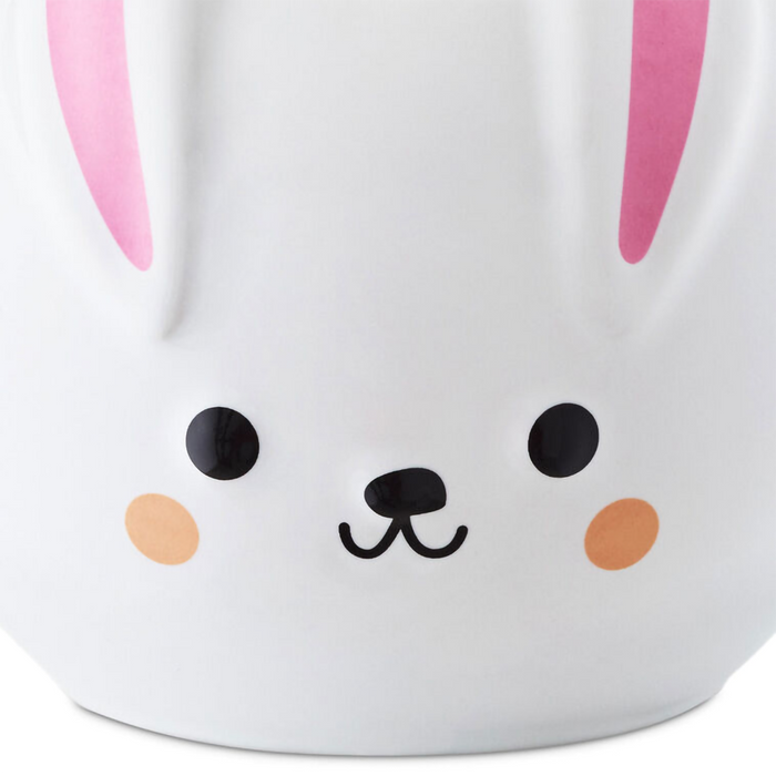 Hallmark : White Bunny Sculpted Mug, 14 oz.