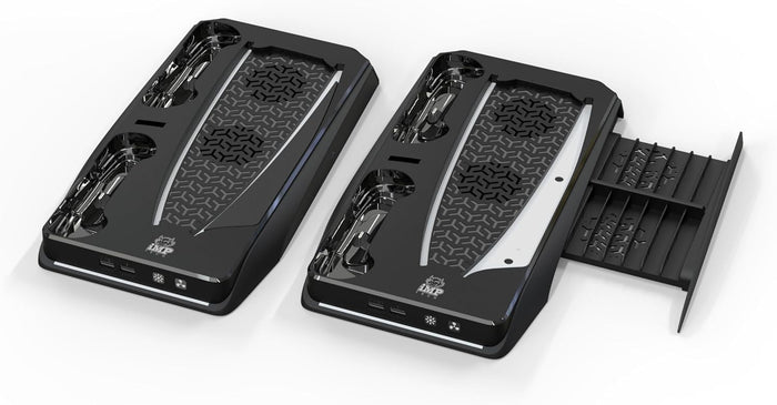 Imp Gaming DLX LED Twin Charging Tower Inc Cooling Fans & Game Storage Stand –