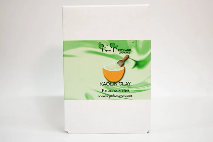 Box of Biopark Cosmetics Kaolin Clay on a white background