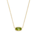 Kendra Scott : Elisa Gold Pendant Necklace in Peridot Illusion - Kendra Scott : Elisa Gold Pendant Necklace in Peridot Illusion