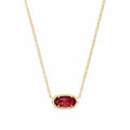 Kendra Scott Elisa gold pendant necklace with bold berry glass stone