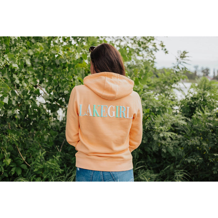 Lakegirl : Multi Drawcord Hoodie in Peach
