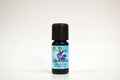Bottle of lavender essential oil on a white background