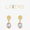 Elegant layers earrings crafted from gold plated brass, perfect for any occasion.