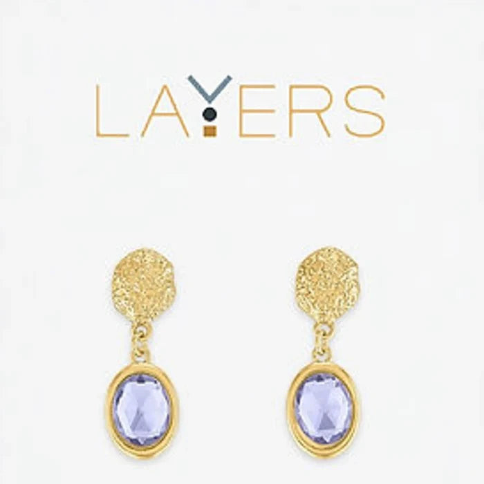 Elegant layers earrings crafted from gold plated brass, perfect for any occasion.
