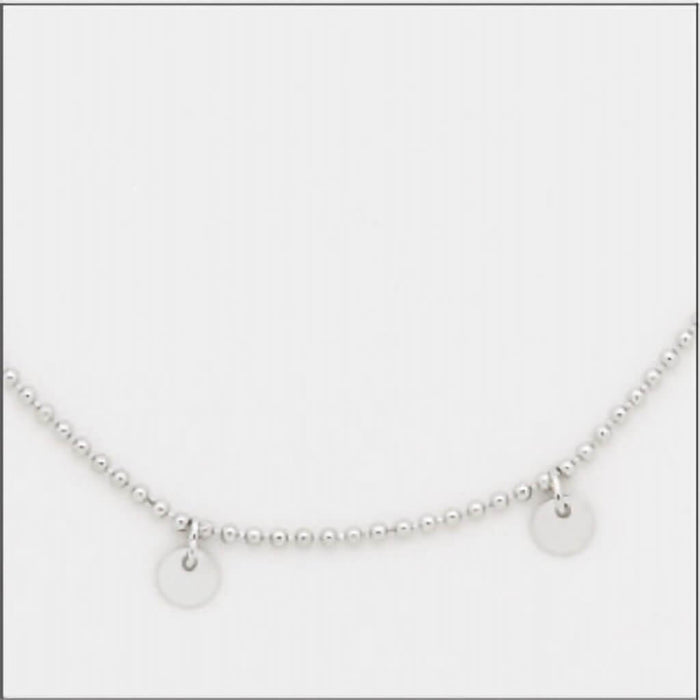 "Center Court : Silver Decorative Disc Layers Necklace - Center Court : Silver Decorative Disc Layers Necklace"