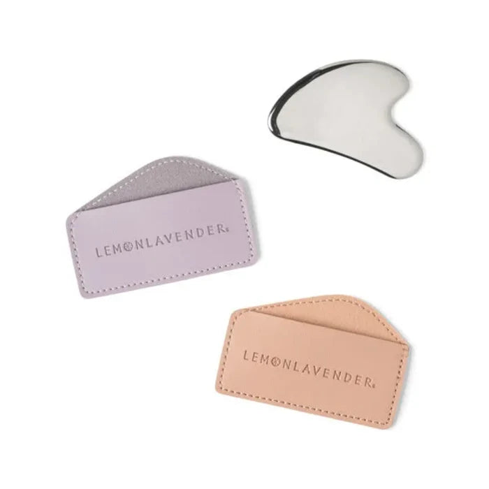 Two skin care tools with 'Lemon Lavender' branding on a white background