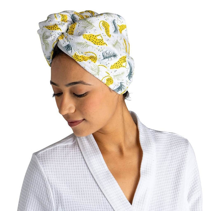 "DM Merchandising : Lemon Lavender Plot Twist Microfiber Turbo Towel - DM Merchandising : Lemon Lavender Plot Twist Microfiber Turbo Towel"