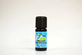 Bottle of organic lemongrass essential oil on a white background