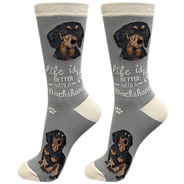 "Life Is Better With A Black Dachshund Unisex Socks - Life Is Better With A Black Dachshund Unisex Socks"