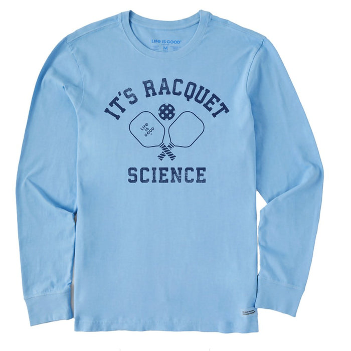 Life Is Good : Men's Racquet Science Pickleball Long Sleeve Crusher Tee - Life Is Good : Men's Racquet Science Pickleball Long Sleeve Crusher Tee
