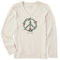 Life Is Good : Winter Pines Peace Long Sleeve Tee - Vee neck