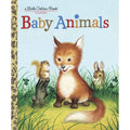 Book cover of 'Baby Animals' from Little Golden Books with a fox, squirrel, and rabbit illustration.