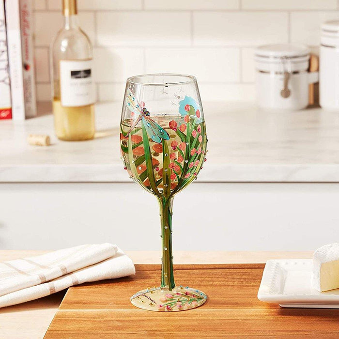 Dragonfly" wine glass from Designs by Lolita