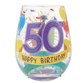 Lolita : Happy 50th Stemless Wine Glass at Annie's Hallmark